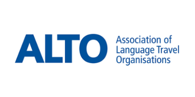 Logo dell’Association of Travel Language Organization (ATLO), ente internazionale per scuole e programmi di lingua e viaggio studio