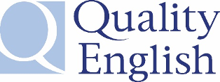 Logo Quality English, associazione internazionale di scuole di lingua inglese selezionate per elevati standard di qualità nell’insegnamento e nei programmi per studenti internazionali
