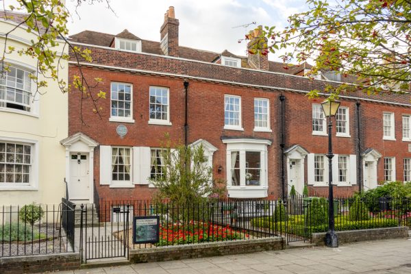 Charles Dickens' Birthplace Museum in old Portsmouth, Great Britain